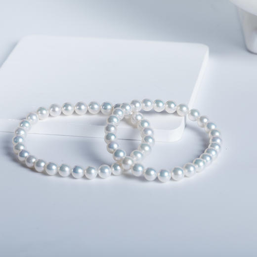 强光白色淡水珍珠手链 商品图0