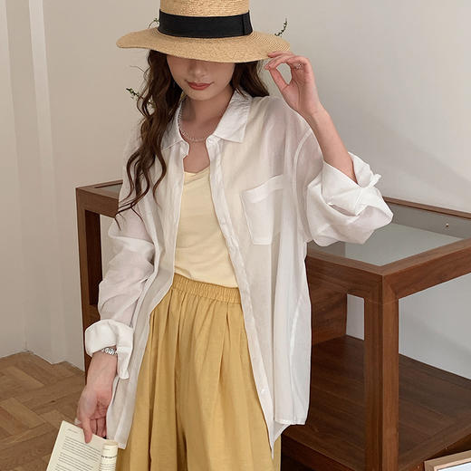 森岛 春夏天丝亚麻衬衫 莱赛尔轻薄透气开衫 商品图2