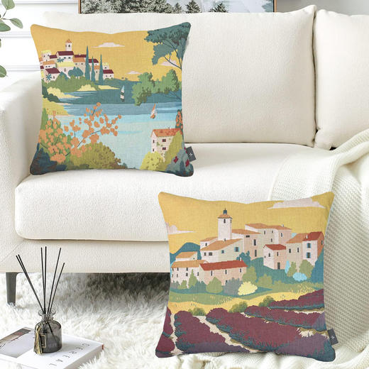 ADL·法国百合织造艺术·法国风景系列·普罗旺斯【靠枕套/送枕芯】 商品图3