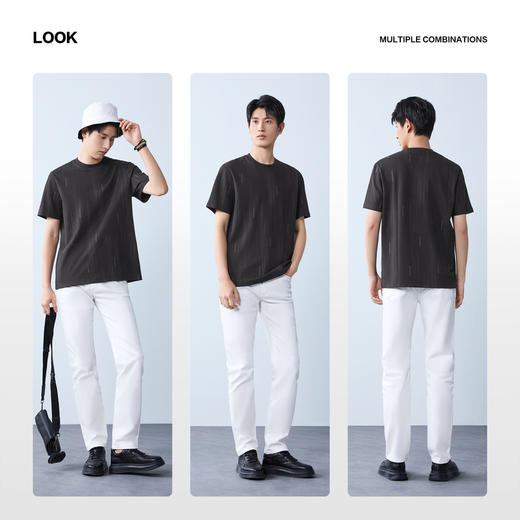 【印花T恤】柒牌短袖T恤男装2026夏季新款圆领休闲柔软舒适上衣 130T72160 商品图2