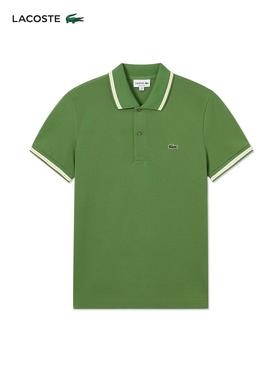 【9.5折】5楼法国鳄鱼春夏新款条纹饰边纯棉翻领Polo衫PH2743-98-02M吊牌价1090折后价1036