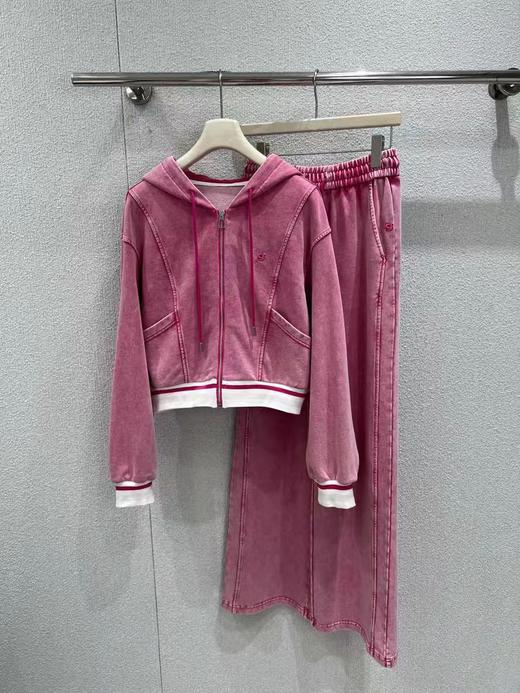 【孤品样衣，不退不换】春季新品连帽外套&松紧腰直筒裤 商品图1