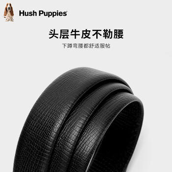 暇步士（Hush Puppies）皮带男针扣男士腰带优质荔枝纹牛皮休闲百搭裤带生日礼物送男友 商品图5