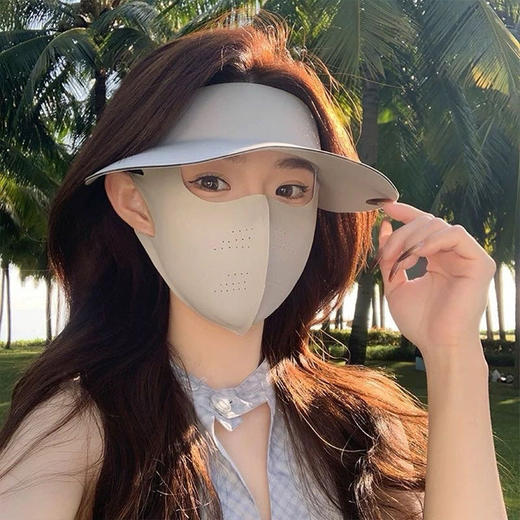 【29.9元1套，39.9元2套】硬核防晒 全新升级 !全脸防晒 !（黑胶帽 十口罩/面罩一体防晒脸基尼）出门必备神器 !物理防晒才是YYDS!防晒帽/防晒口罩/防 晒面罩一步到位! 商品图7