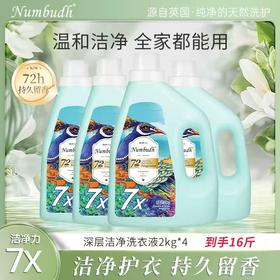 南堡洗衣液深层洁净琥珀小苍兰2kg*4瓶