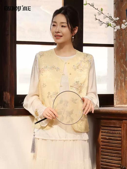 【门店同款】ENJOY春季“画中行”小和春日中式上衣 169543713 商品图1