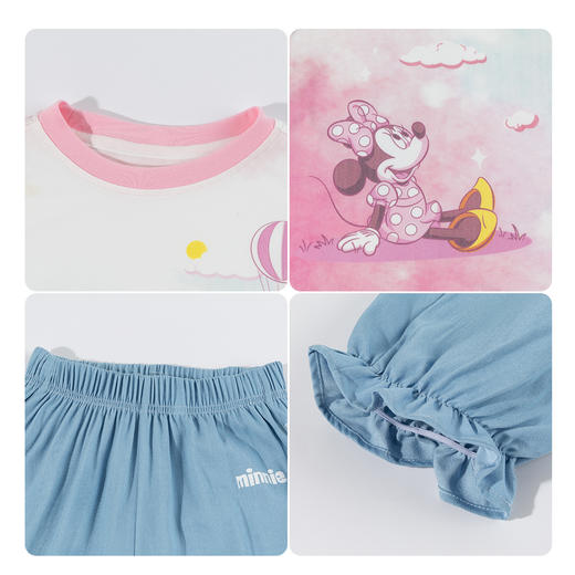 迪士尼缤纷夏日女童套装米奇短袖长裤套装ZD2FT045 商品图4