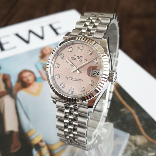 【95新】ROLEX 劳力士278274-0032天文台认证自动机械机芯日期显示31MM（女款）日志型系列蚝式钢/18K白金220326NJS09 商品图2