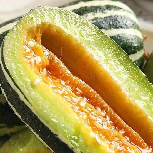 【博洋9号羊角蜜】 蜜瓜界的劳斯莱斯  甜脆多汁   汁水丰盈  香气满棚  酥脆  无渣  可食率99% 无农药种植 新鲜采摘  果园直发 商品图2