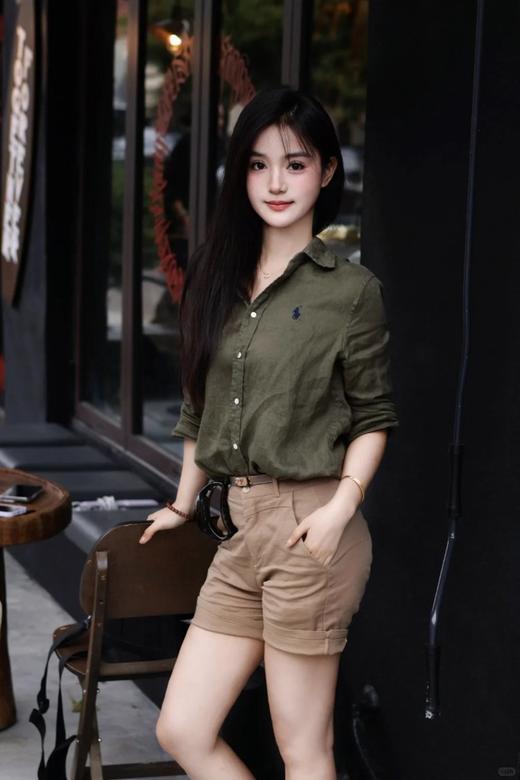 【高品质私服】【RL经典版深绿斜纹棉布衬衫】经典版型，纯棉面料，既有筋骨，又有柔和的触感G1672-CC【无标出货 介意慎拍】 商品图5