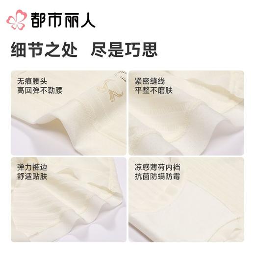 都市丽人内裤女士内裤锦提花内裤薄透丝滑速干内裤LKC5I2 商品图3