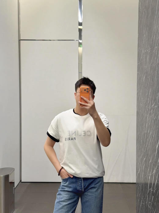 赛琳 25ss假两件胶浆印花短袖T恤 男女同款（DY） 商品图2