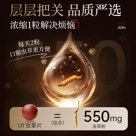 澳大利亚进口GNITE虫草片 60颗/瓶 商品图3