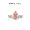 ShiningHouse[培育] 粉钻系列 18k金钻石戒指 梨形2克拉钻人工真钻人造钻石K金戒指时尚钻石戒指卓越匠心奢耀臻献【此商品不支持7天无理由退货退款】 商品缩略图1