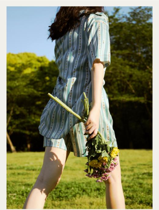 月亮宝藏LUUNAMINE 印花天丝缎短 袖睡衣 套装 商品图6