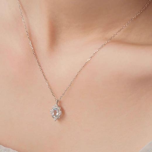 【舒然】925纯银梦幻海蓝宝项链【JHY-N001383B】 商品图2