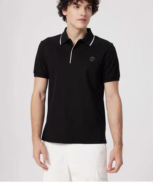 点此购买 哈吉斯夏季男士领边撞色短袖POLO衫 md 343235 商品图6