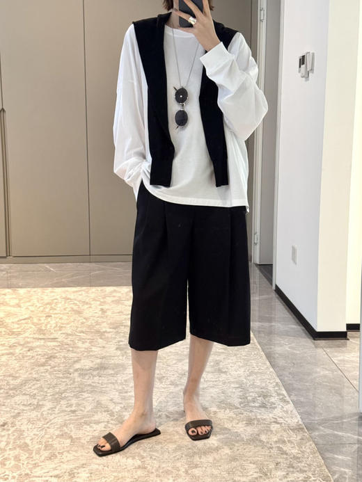 【高品质私服】【八分休闲裤】高垂坠感面料，中高腰设计，轻松打造九头身既视感G1655-CC【无标出货 介意慎拍】 商品图1