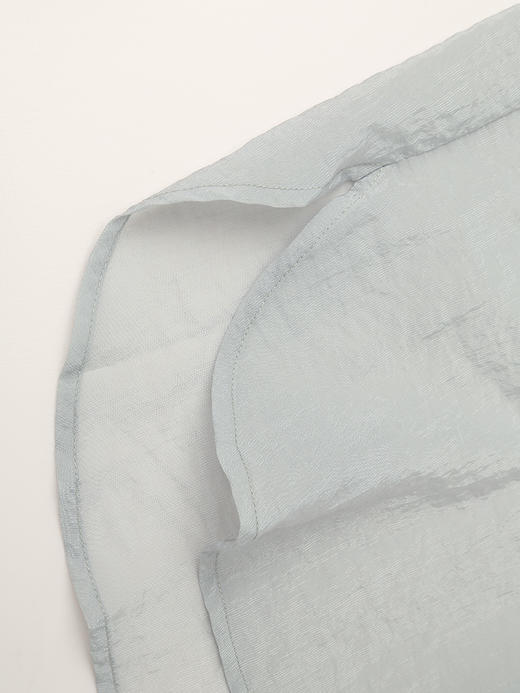 浅蓝褶皱肌理衬衫女 2026 春季新款宽松显瘦长袖衬衣 高级感垂坠气质上衣 商品图6