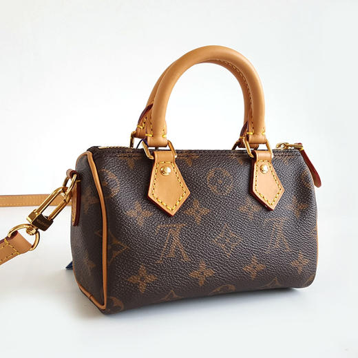 【98新】LV路易威登M81085老花可调节肩带speedy nano单肩斜挎包女士210326AK10 商品图2