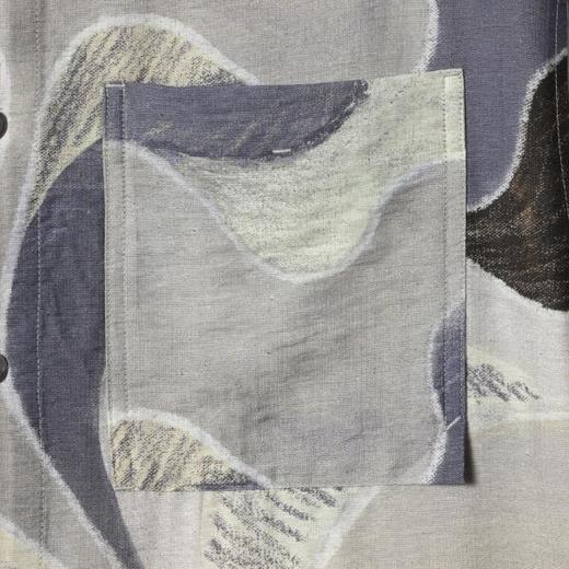 2628805SDSA男装2026新款高贵轻奢潮牌抽象波浪纹短袖衬衫百搭时尚上衣 商品图4