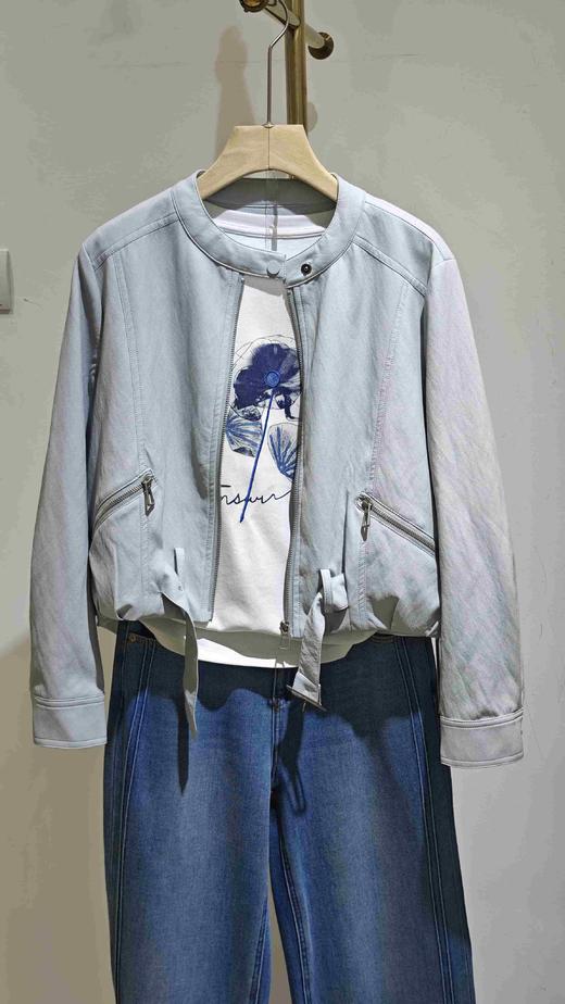 682617春上新 立领PU拉链外套 商品图4