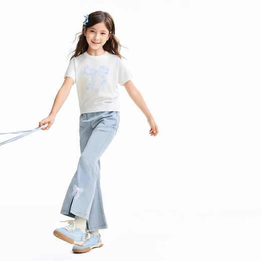 女童短袖针织衫夏季新款安奈儿童装EG621643 商品图5