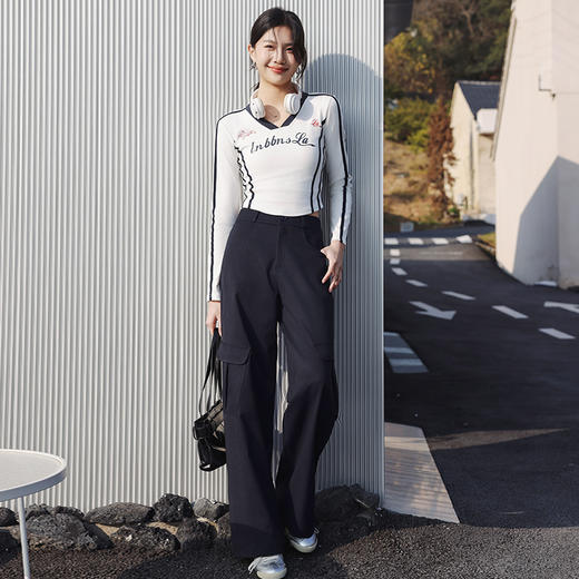 【腿型修容师，柔软丝滑】春夏季新款SAKURA樱花工装弯刀裤女新款高腰显瘦直筒裤藏肉百搭多口袋阔腿裤 商品图1