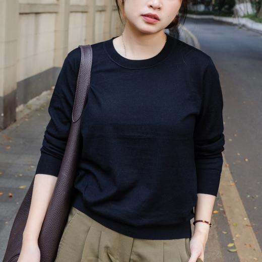LA BULL可机洗圆领羊毛打底衫|衣柜必备基础款，轻盈软糯 商品图2
