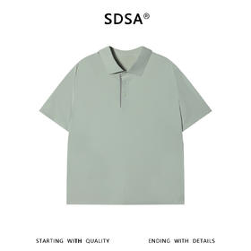 SDSA男装2026新款高贵轻奢老钱风透气亲肤polo领短袖T恤百搭上衣
