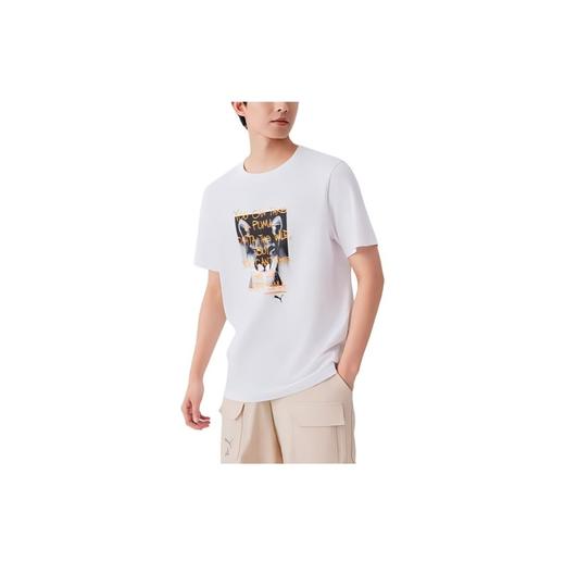 PUMA 彪马 59.9元 休闲印花短袖T恤 男女同款  647218-QS (线上线下同时售卖 不保证有货 介意勿拍） 商品图1