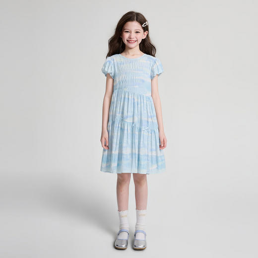 笛莎Deesha 2026年夏季新款中童女童F时尚出街连衣裙连衣裙 商品图2