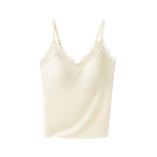 ✨举手投足间皆是氛围感！❣️【草本初色无痕细闪蕾丝吊带8837#】搭配开衫外套 若隐若现～🍑散发着满满温柔气息 是仙女本人啦～ 内衣吊带二合一的设计 💪告别臃肿穿搭！ 商品图9