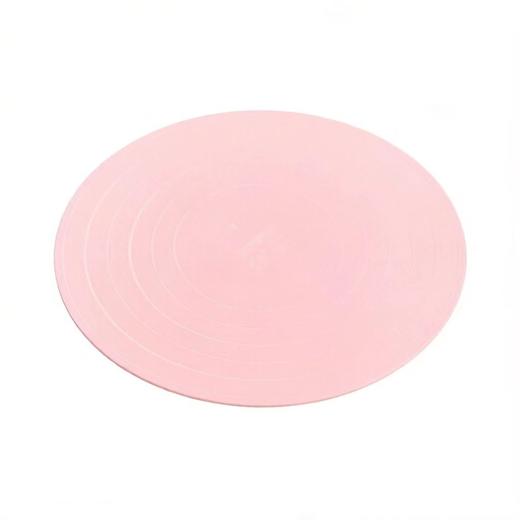 硅胶防滑垫 裱花袋用圆形硅胶垫 粉色 揉面垫 带刻度转台垫子 商品图3