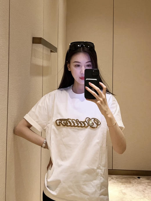 驴家 25ss亮片字母标识刺绣短袖T恤男女同款（DY） 商品图3