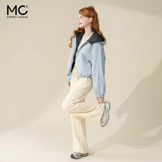 松紧高腰直筒宽松阔腿裤 商品图2