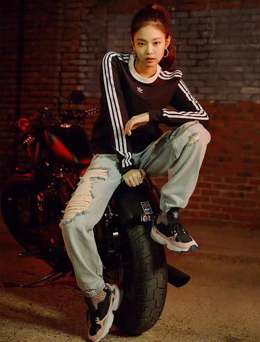 Jennie同款”⁥三叶草阿迪长袖T恤 商品图2