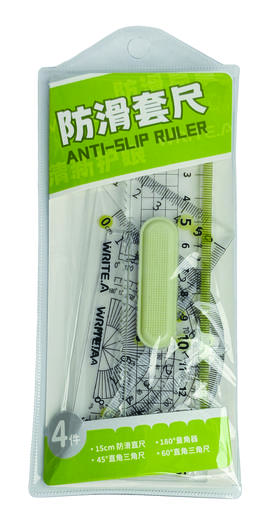 如苔15cm防滑波浪套尺&直尺&0.5mm/2B金属笔形圆规
