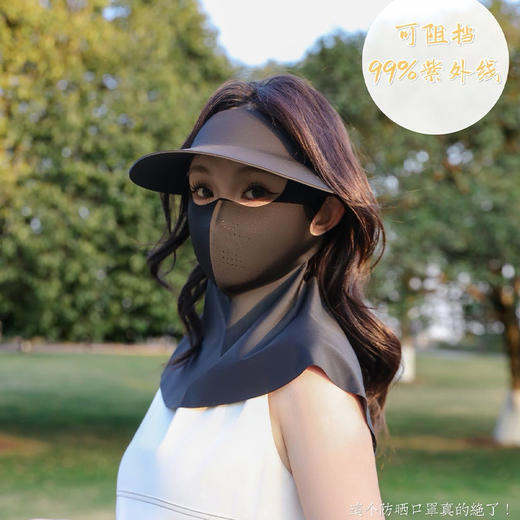 【29.9元1套，39.9元2套】硬核防晒 全新升级 !全脸防晒 !（黑胶帽 十口罩/面罩一体防晒脸基尼）出门必备神器 !物理防晒才是YYDS!防晒帽/防晒口罩/防 晒面罩一步到位! 商品图1