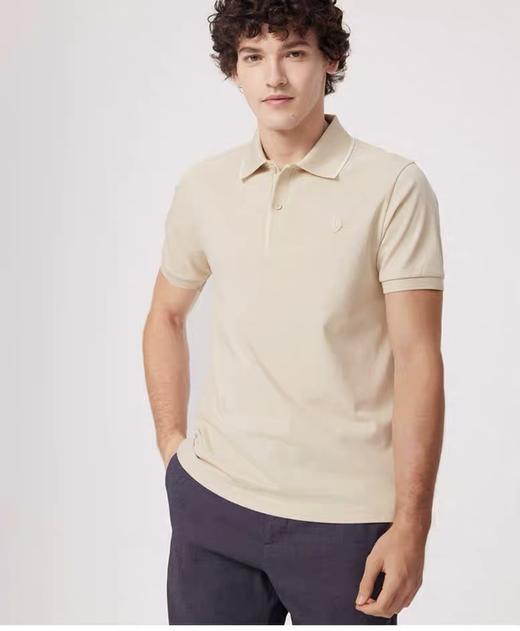 点此购买 哈吉斯夏季男士领边撞色短袖POLO衫 md 343235 商品图7