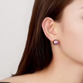 IIPO宜珠宜宝「九紫离火」天然色紫色珍珠13-14mm-妖紫色(礼盒装)