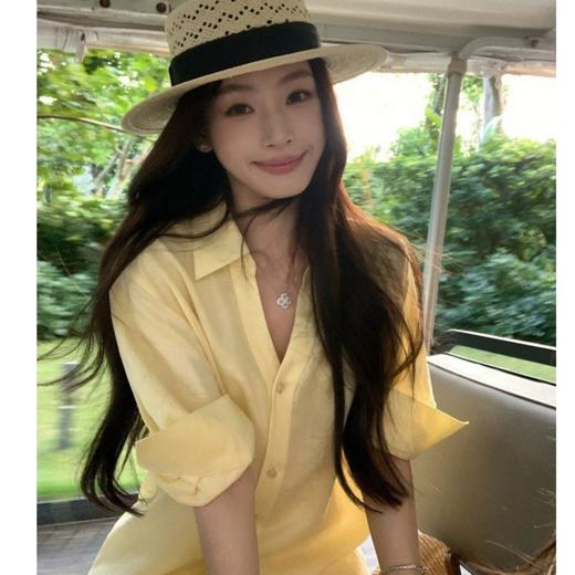 「又美又仙会呼吸」AVANN棉麻衬衫长袖短袖衬衫 商品图0