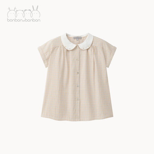 俏皮撞色格子上衣 商品图3