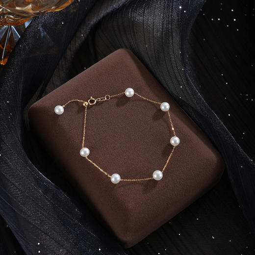 子佩集【星辉溯光】G18K珍珠惜王妃手链【MLKJSL001】4.5mm珠多珠2601 商品图1