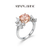 ShiningHouse[培育] 粉钻系列 18k金钻石戒指 圆钻形2克拉钻人工真钻人造钻石K金戒指时尚钻石戒指卓越匠心奢耀臻献【此商品不支持7天无理由退货退款】 商品缩略图2