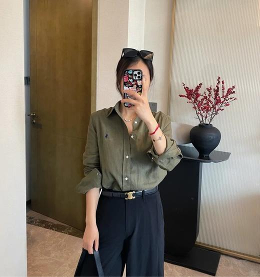 【高品质私服】【RL经典版深绿斜纹棉布衬衫】经典版型，纯棉面料，既有筋骨，又有柔和的触感G1672-CC【无标出货 介意慎拍】 商品图0
