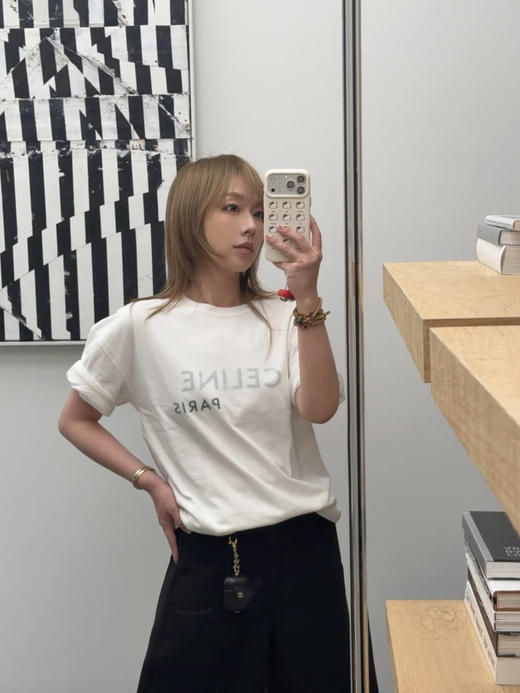 赛琳 25ss假两件胶浆印花短袖T恤 男女同款（DY） 商品图5