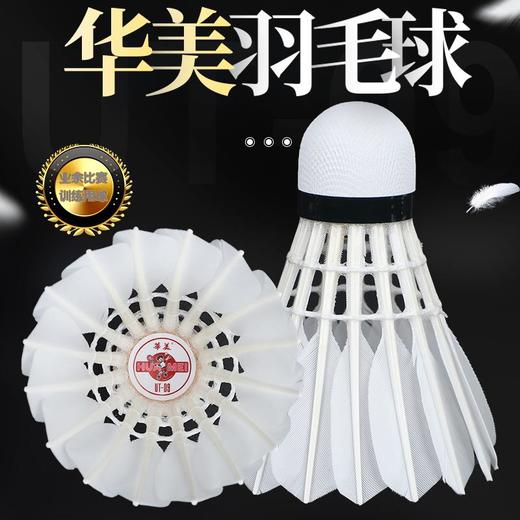 华美UT-09正品飞行稳定耐打俱乐部学生比赛训练12只包邮羽毛球 商品图1