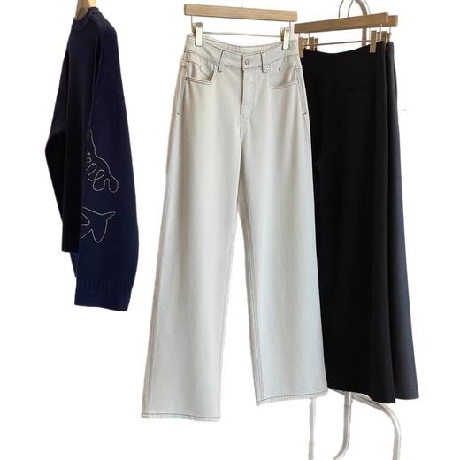 贸易公司订单！用料就是正！2026早春皮标小马刺绣直筒显瘦牛仔裤！ 商品图4