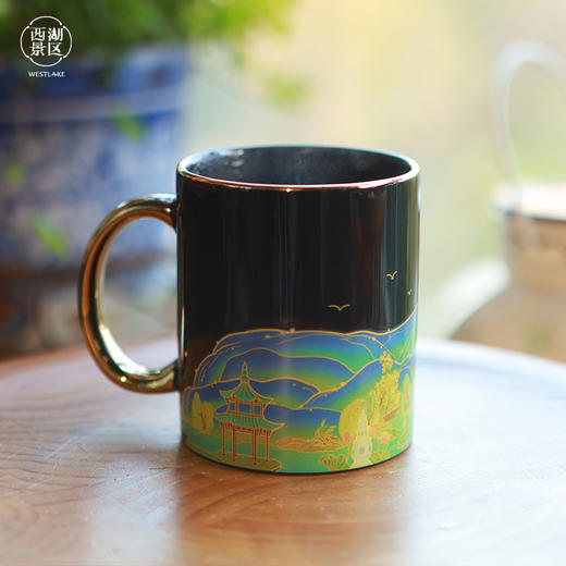 杭州西湖景区西湖山水温感变色马克杯送礼创意水杯 商品图3